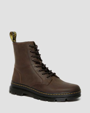 Dr Martens Combs Crazy Horse Leather Lifestyle Topanky Panske Hnede | 1387-XIBDZ